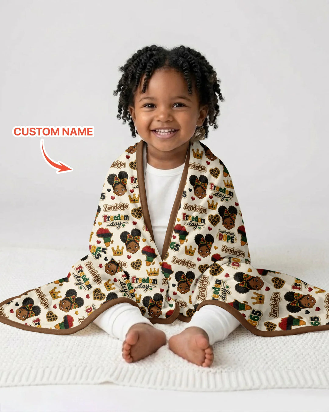 Custom Name Juneteenth Unapologetically Dope Bamboo Blanket