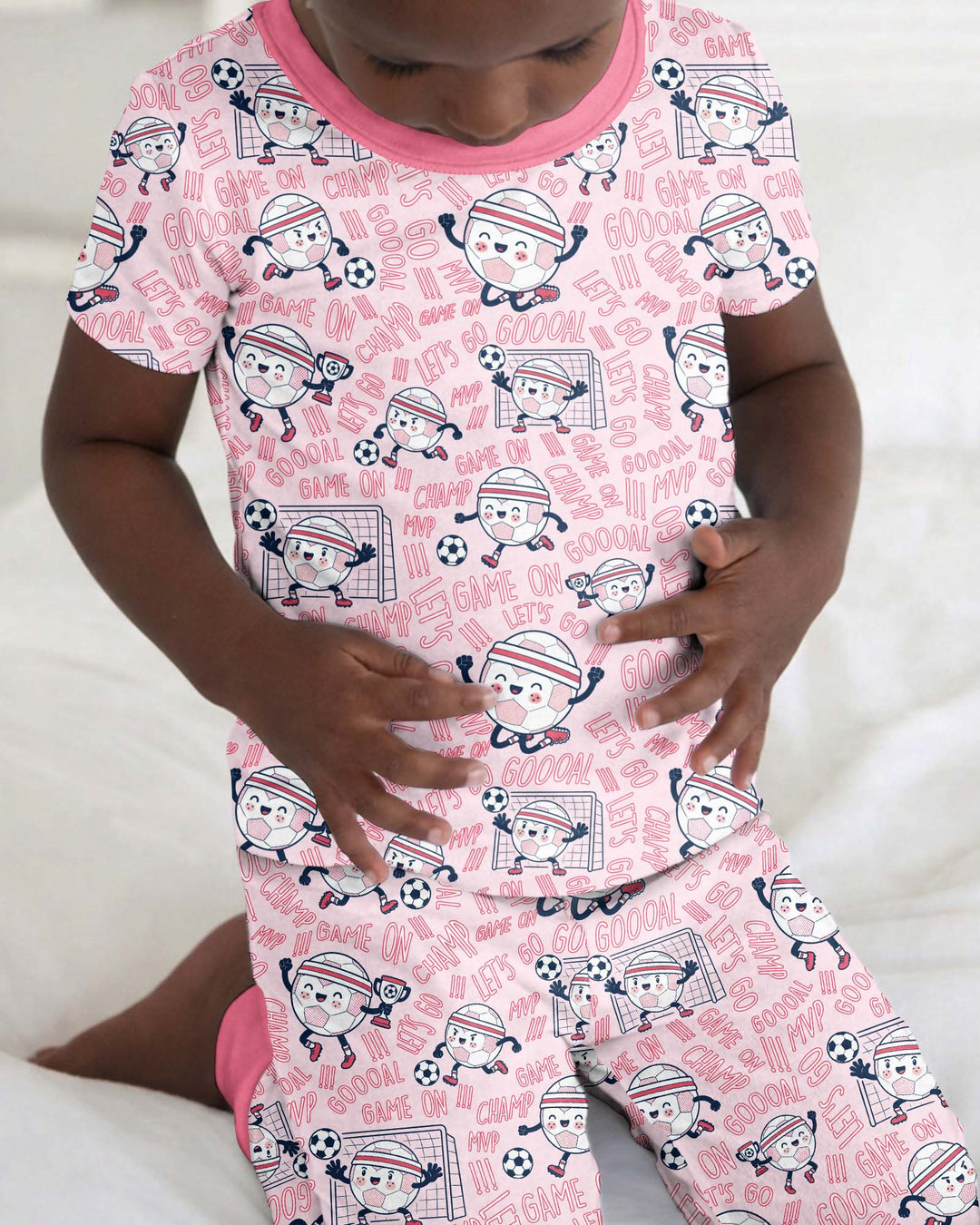 Zweiteiliges, kurzärmliges Pyjama-Set mit Marienkäfern