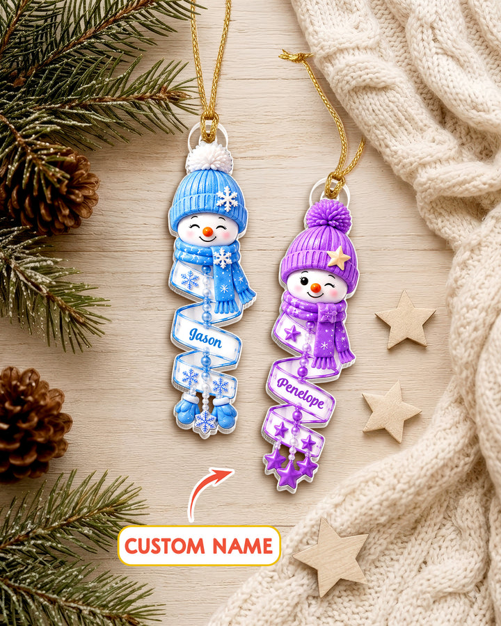 Snowman Christmas - Personalized Acrylic Ornament