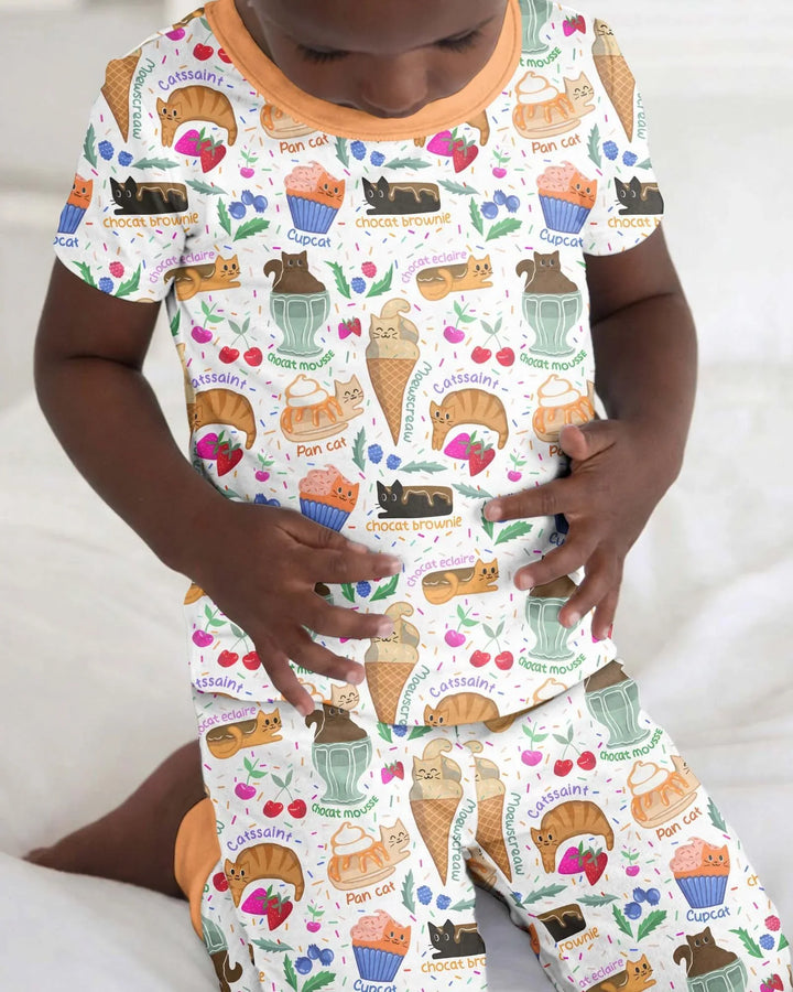 Zweiteiliges, kurzärmliges Pyjama-Set mit Marienkäfern