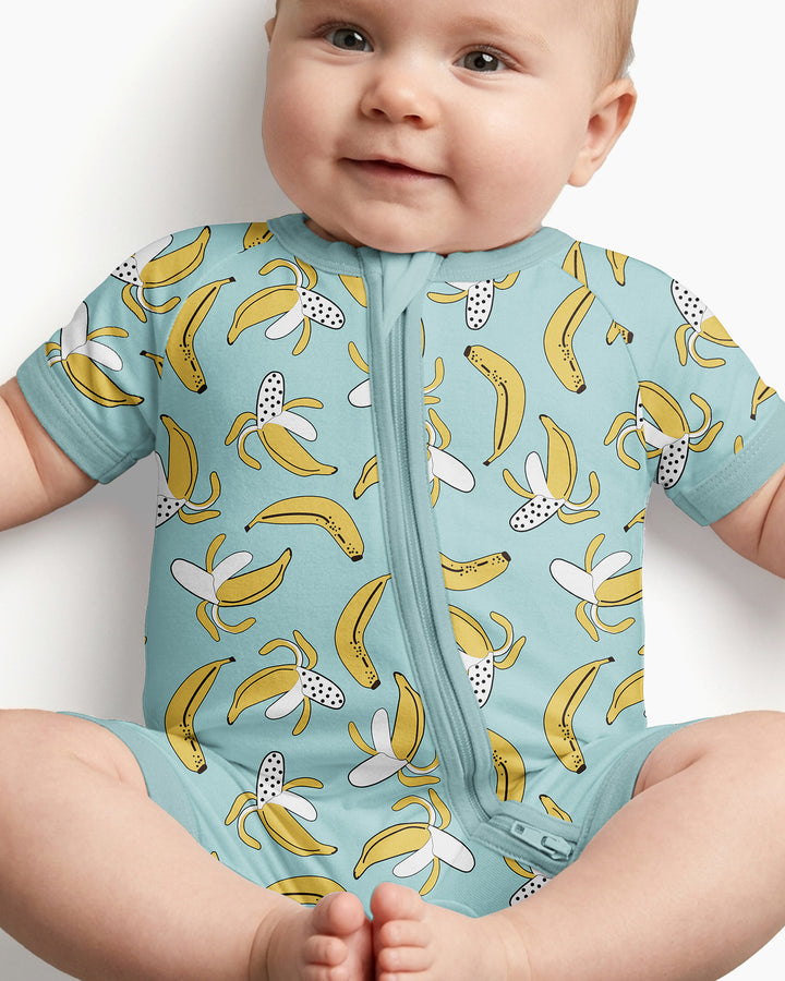 Bananas Bambus-Kurzstrampler mit Reißverschluss