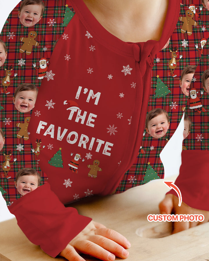 I'm The Favorite Christmas Funny Brother Sister Matching Bamboo Convertible Zippy