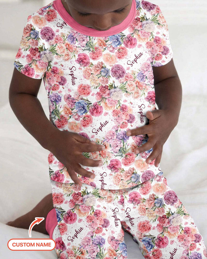 Zweiteiliges, kurzärmliges Pyjama-Set mit Marienkäfern