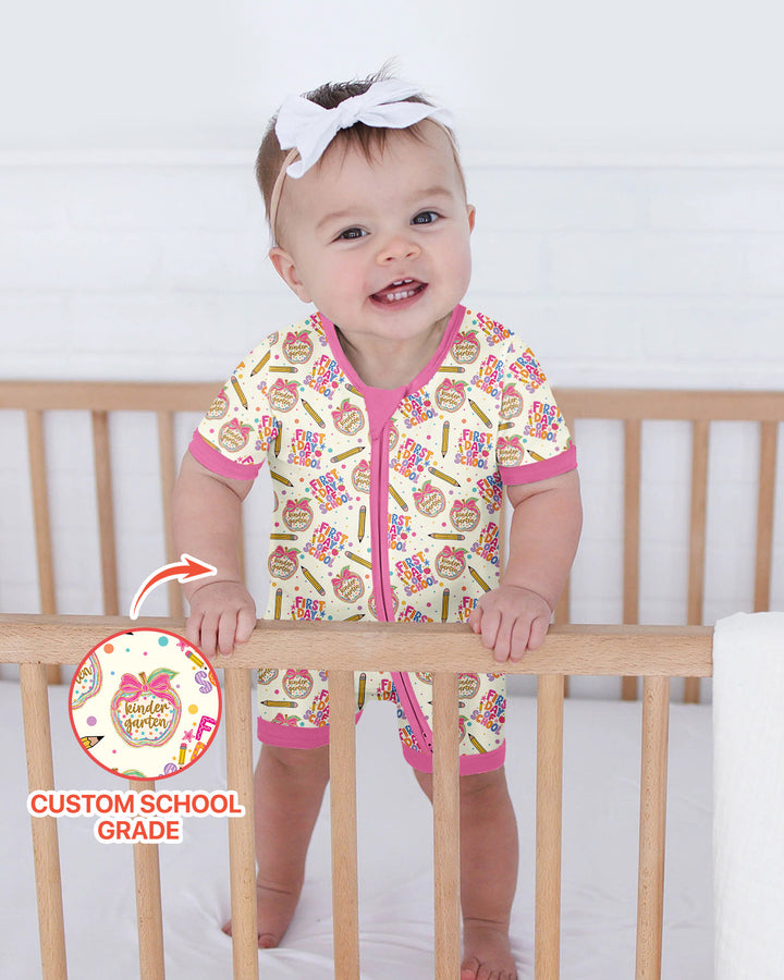 Custom School Grade First Day Cutie Bamboo Shorty Zippy