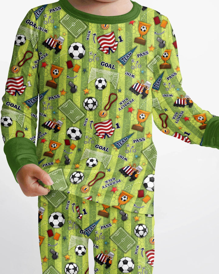 Zweiteiliges Langarm-Pyjama-Set mit Sommerfrüchten