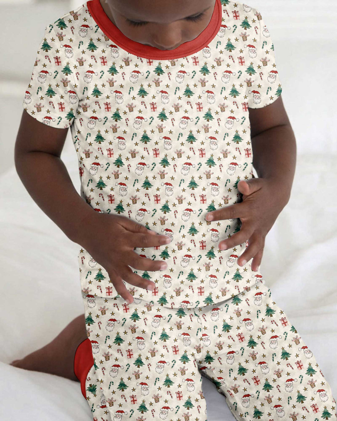 Zweiteiliges, kurzärmliges Pyjama-Set mit Marienkäfern