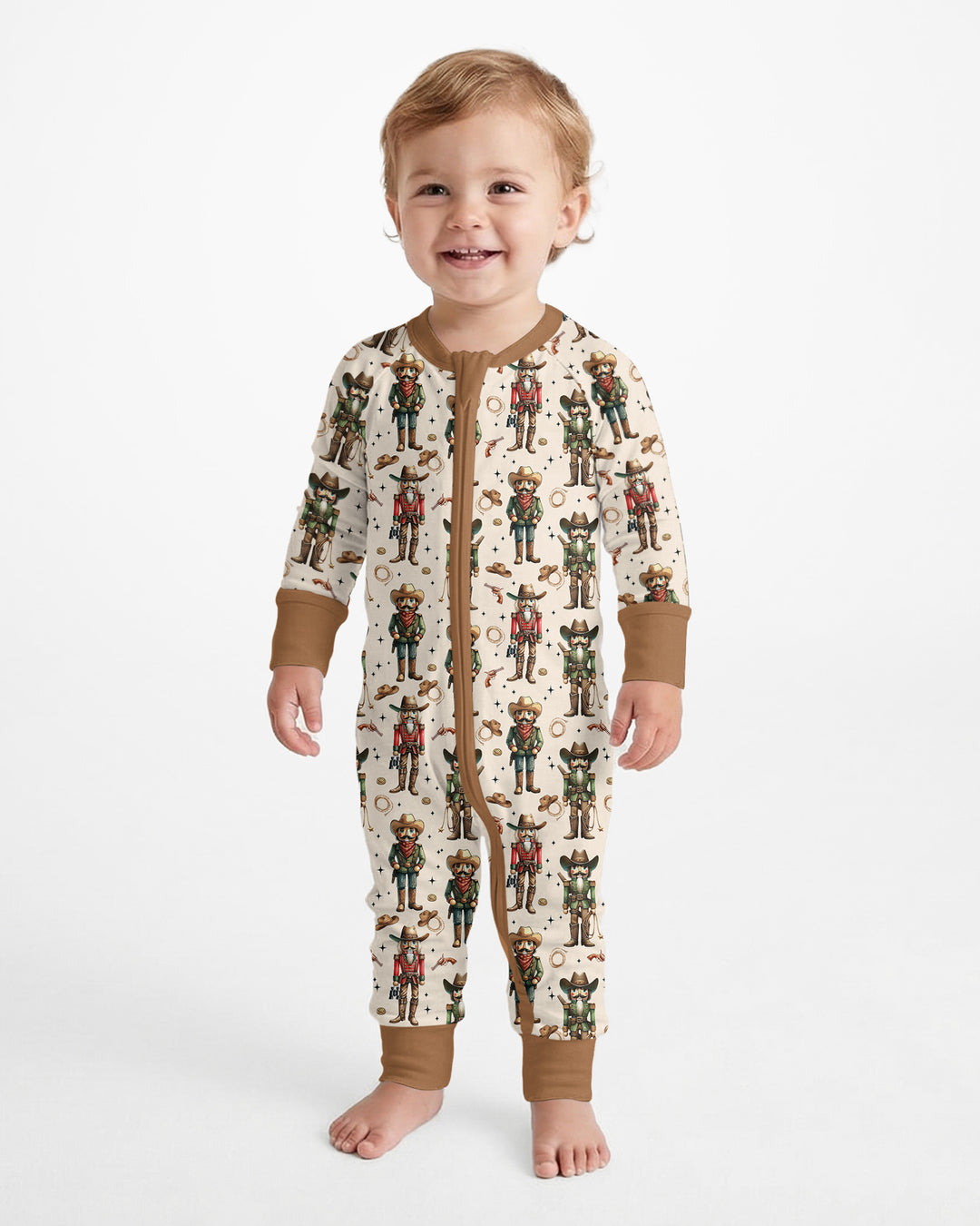 Western Christmas Cowboy Nutcracker Bamboo Convertible Zippy