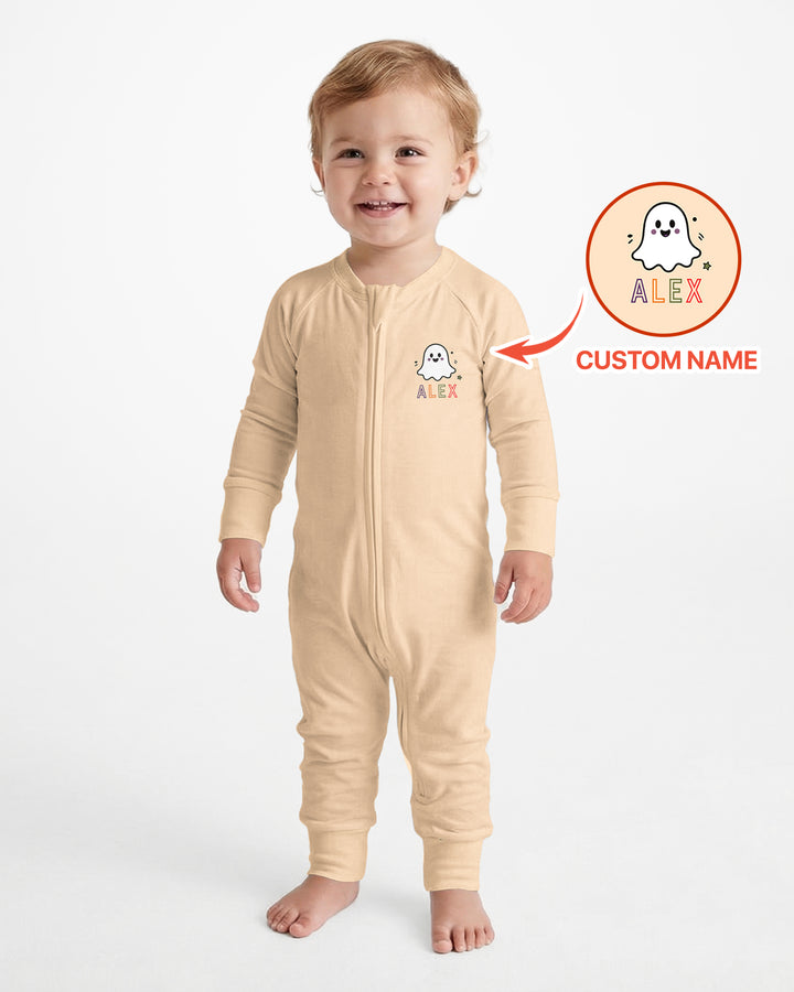 Custom Name Halloween 1st Birthday Bamboo Convertible Zippy