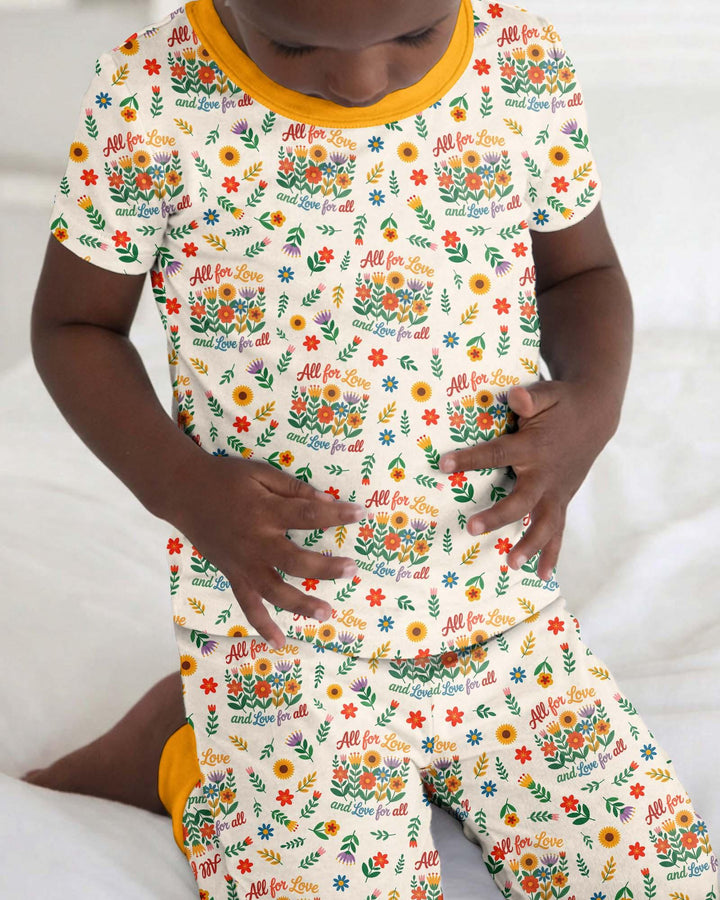 Zweiteiliges, kurzärmliges Pyjama-Set mit Marienkäfern