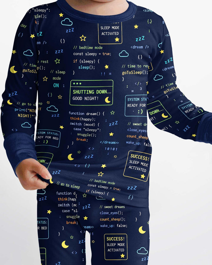 It Techy Job Matching Dad and Son Bamboo Two Piece Long Sleeve Pajama Set