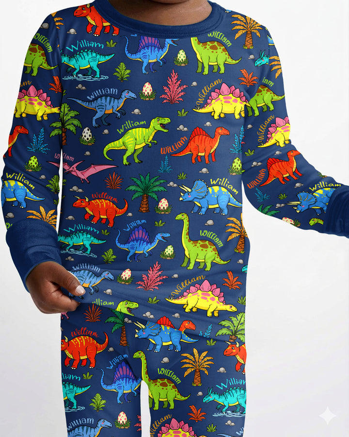 Zweiteiliges Langarm-Pyjama-Set mit Sommerfrüchten