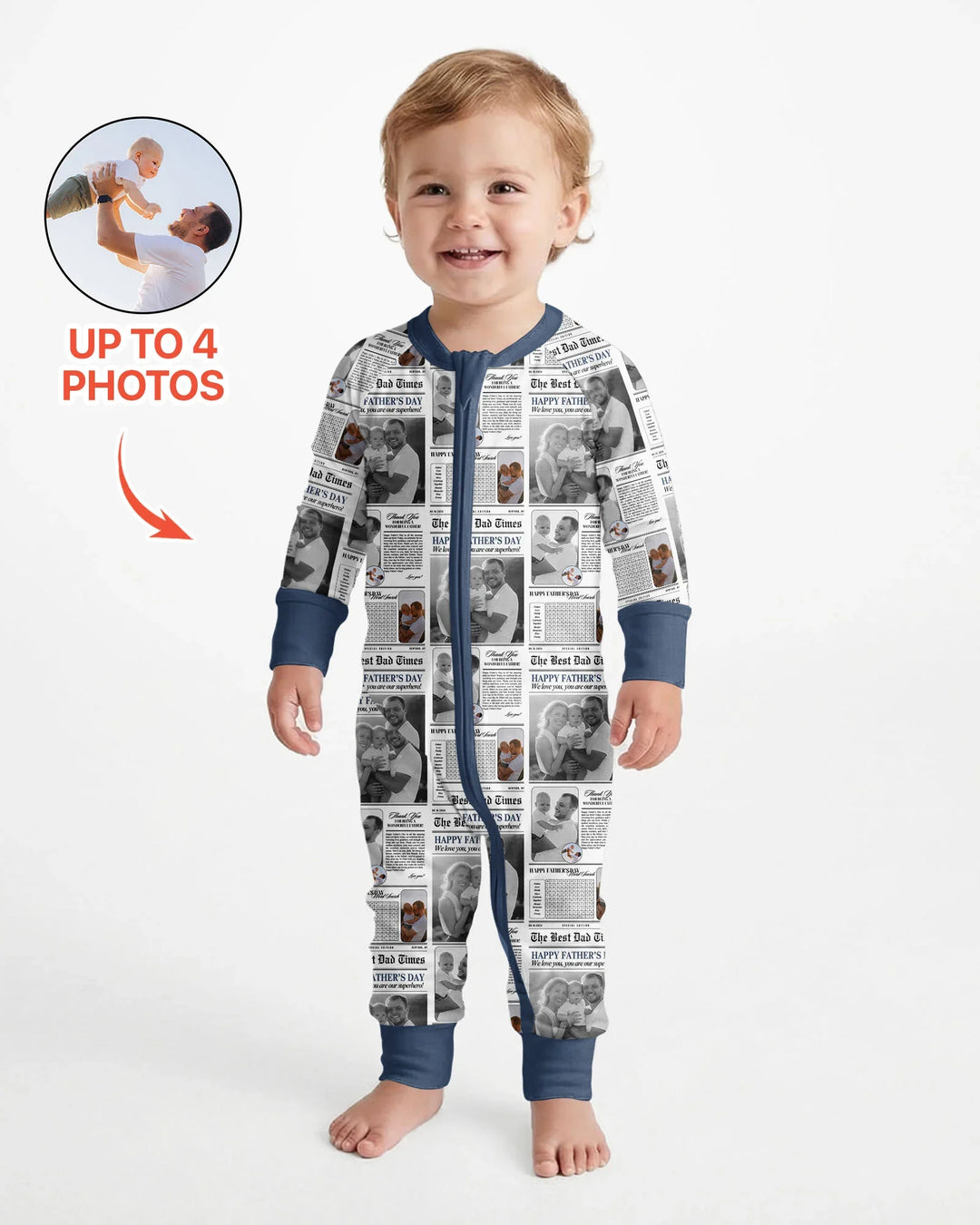 Gerippte Babykleidung mit individuellem Foto - Weich &amp; Skizzenhaft