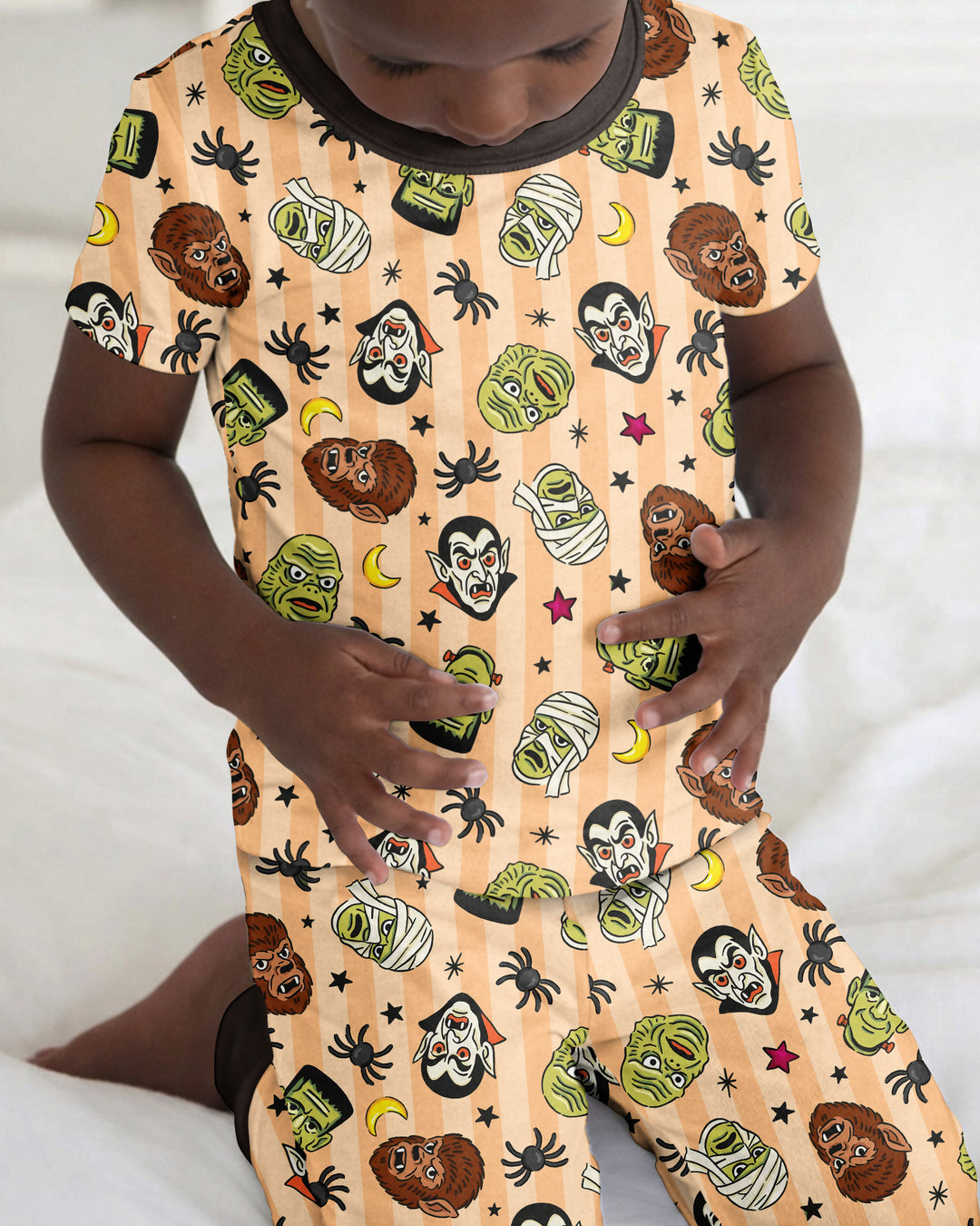 Zweiteiliges, kurzärmliges Pyjama-Set mit Marienkäfern