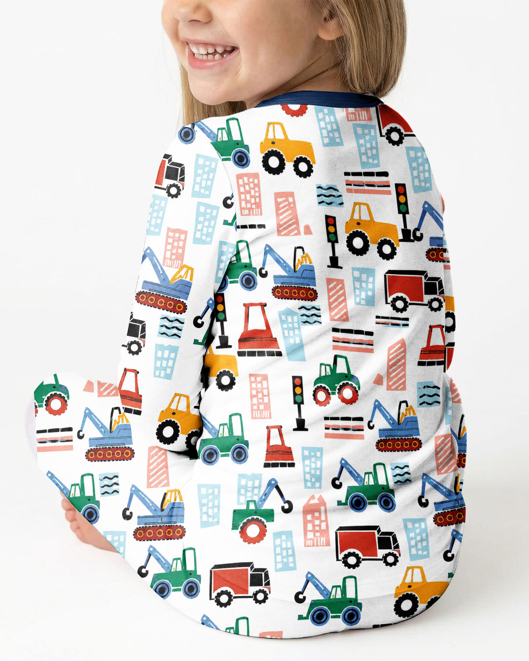 Little Builders Bamboo Two Piece Long Sleeve Pajama Set