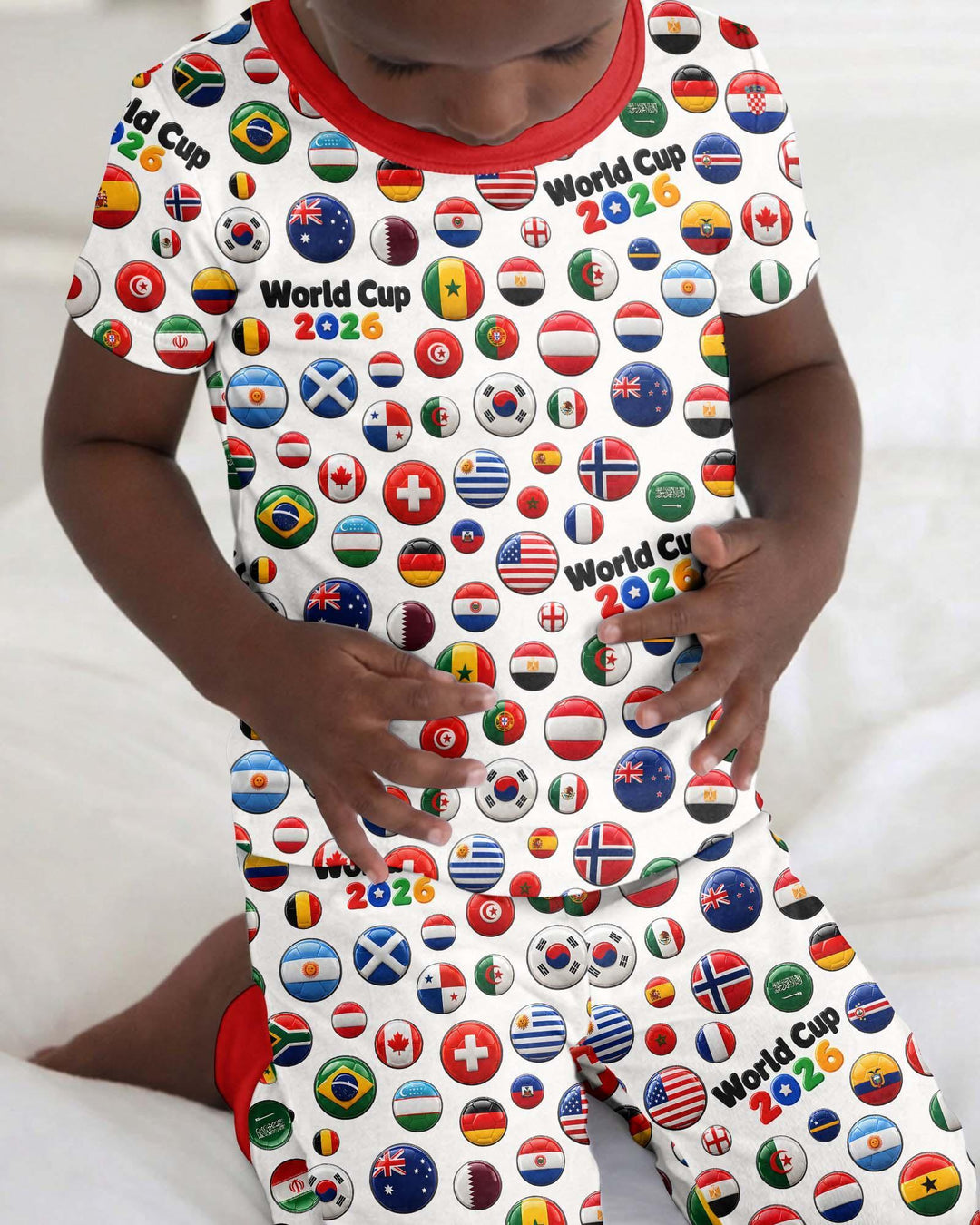 Zweiteiliges, kurzärmliges Pyjama-Set mit Marienkäfern