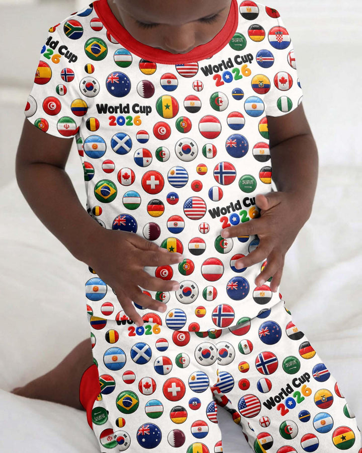 Zweiteiliges, kurzärmliges Pyjama-Set mit Marienkäfern