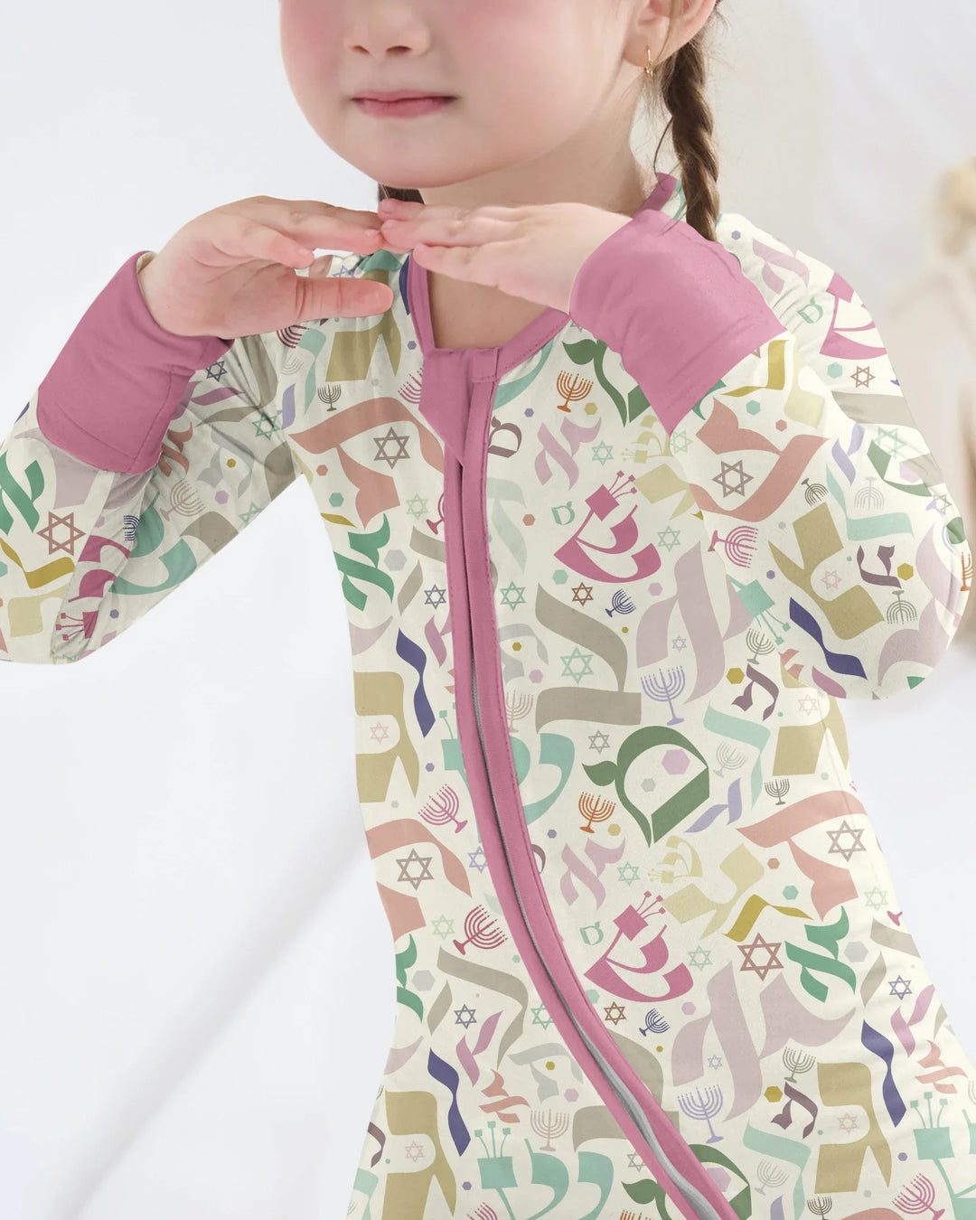 Hebrew Harmony Family Matching Bamboo Convertible Zippy