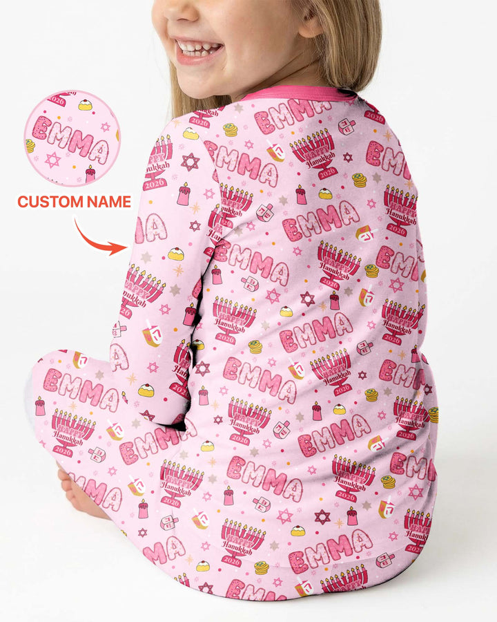 Zweiteiliges Langarm-Pyjama-Set mit Sommerfrüchten