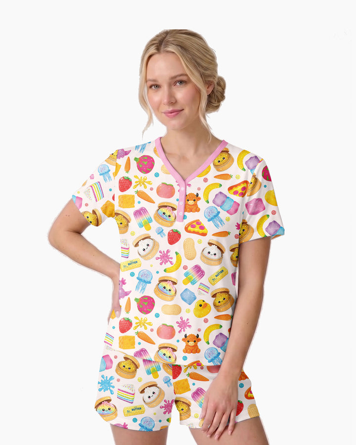 In My Squishies Era Bamboo Women Short Sleeve Short Pajama Set