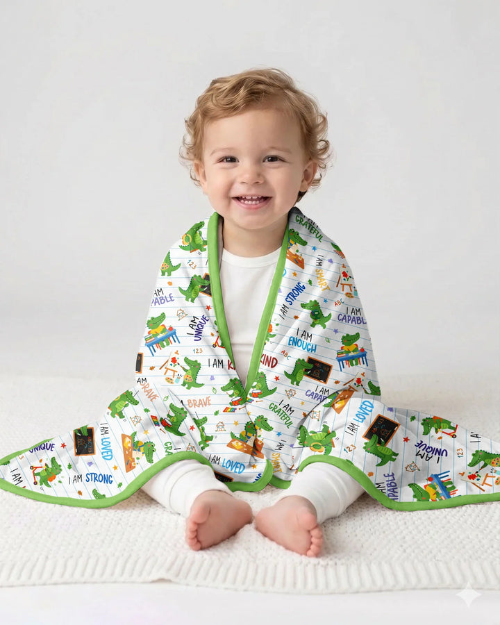 Brave Gator Days Bamboo Blanket