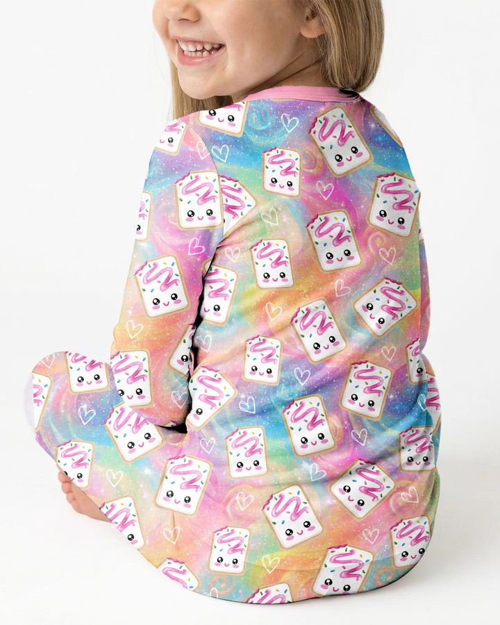 Zweiteiliges Langarm-Pyjama-Set mit Sommerfrüchten