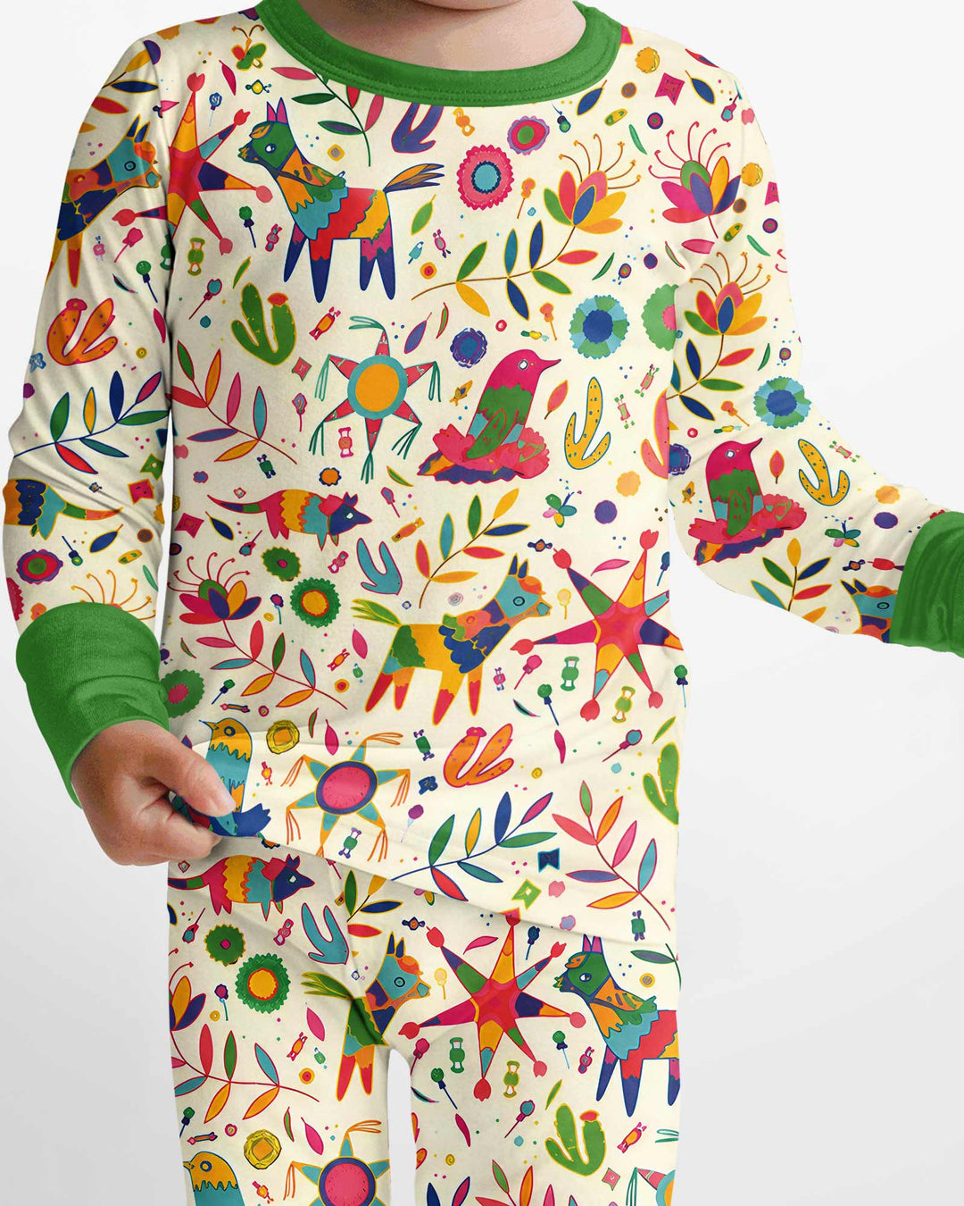 Party Piñatas Bamboo Two Piece Long Sleeve Pajama Set