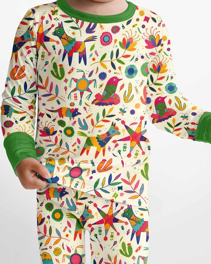 Party Piñatas Bamboo Two Piece Long Sleeve Pajama Set