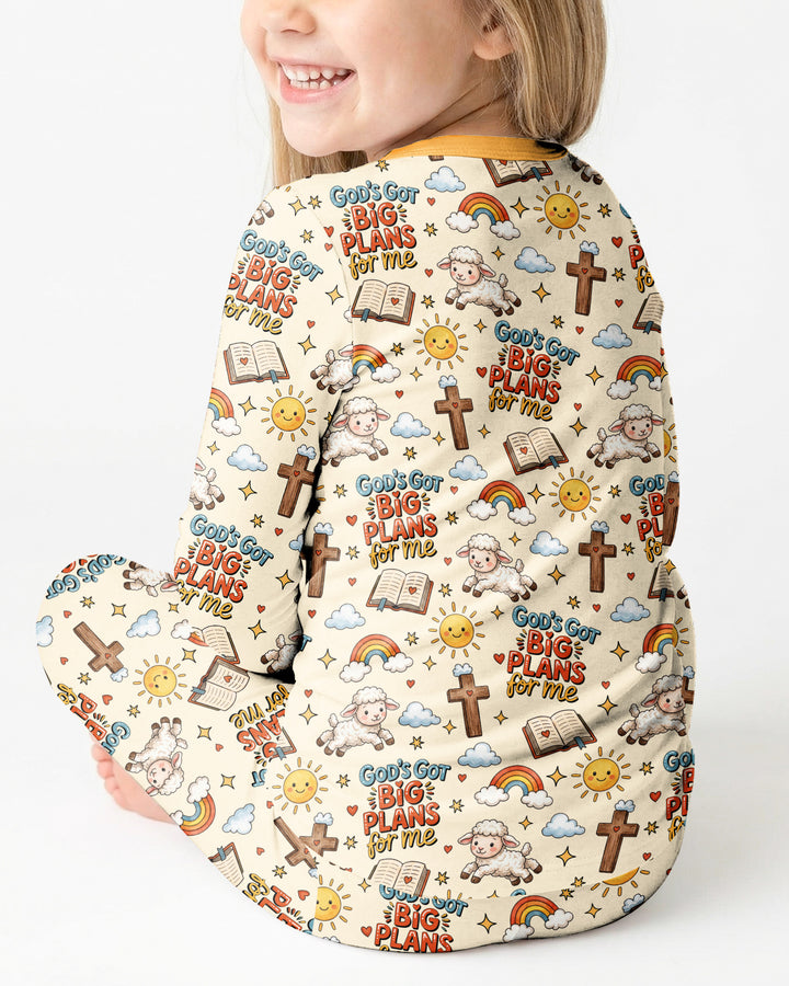 Zweiteiliges Langarm-Pyjama-Set mit Sommerfrüchten
