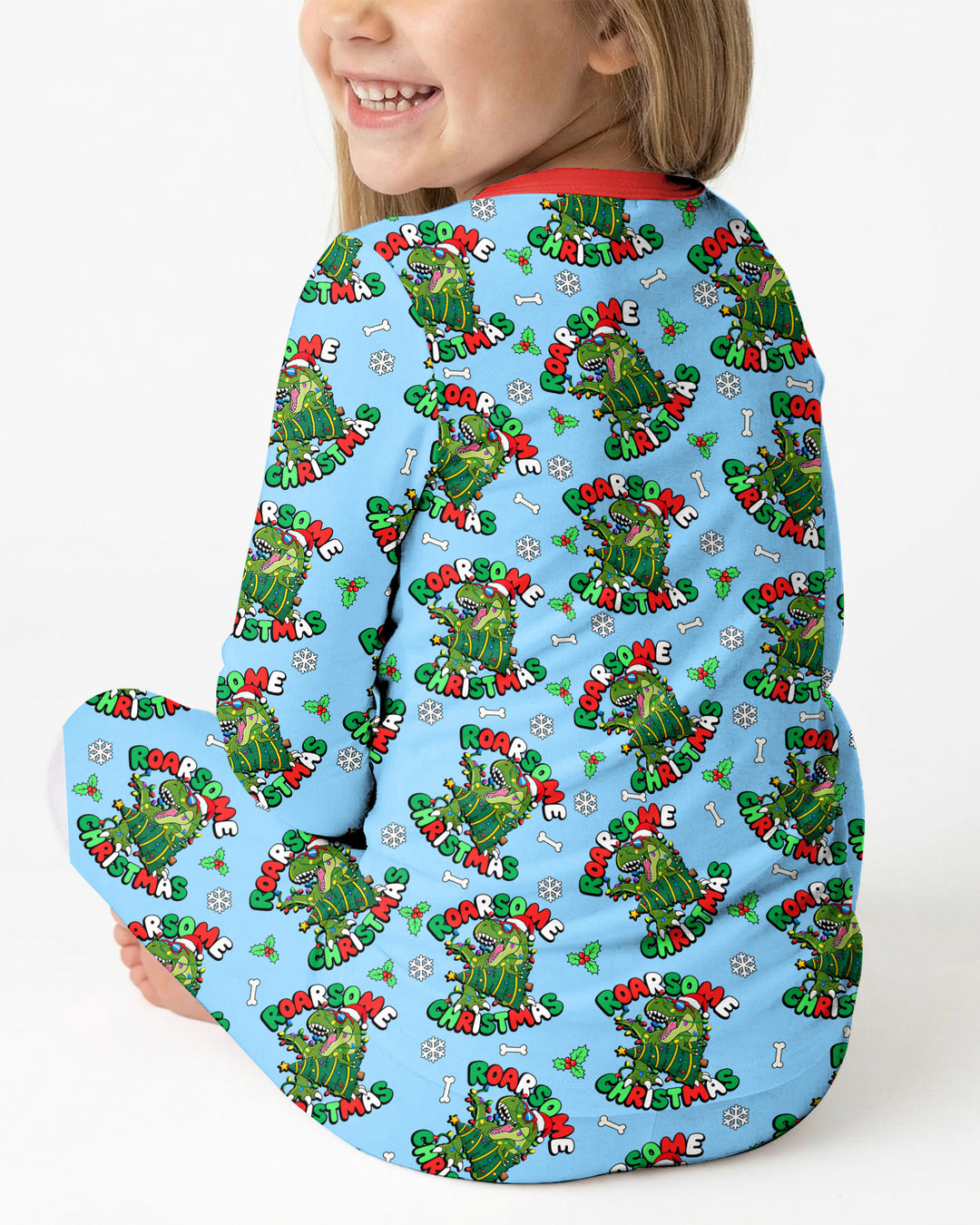 Merry Roarsome Christmas  Bamboo Two Piece Long Sleeve Pajama Set