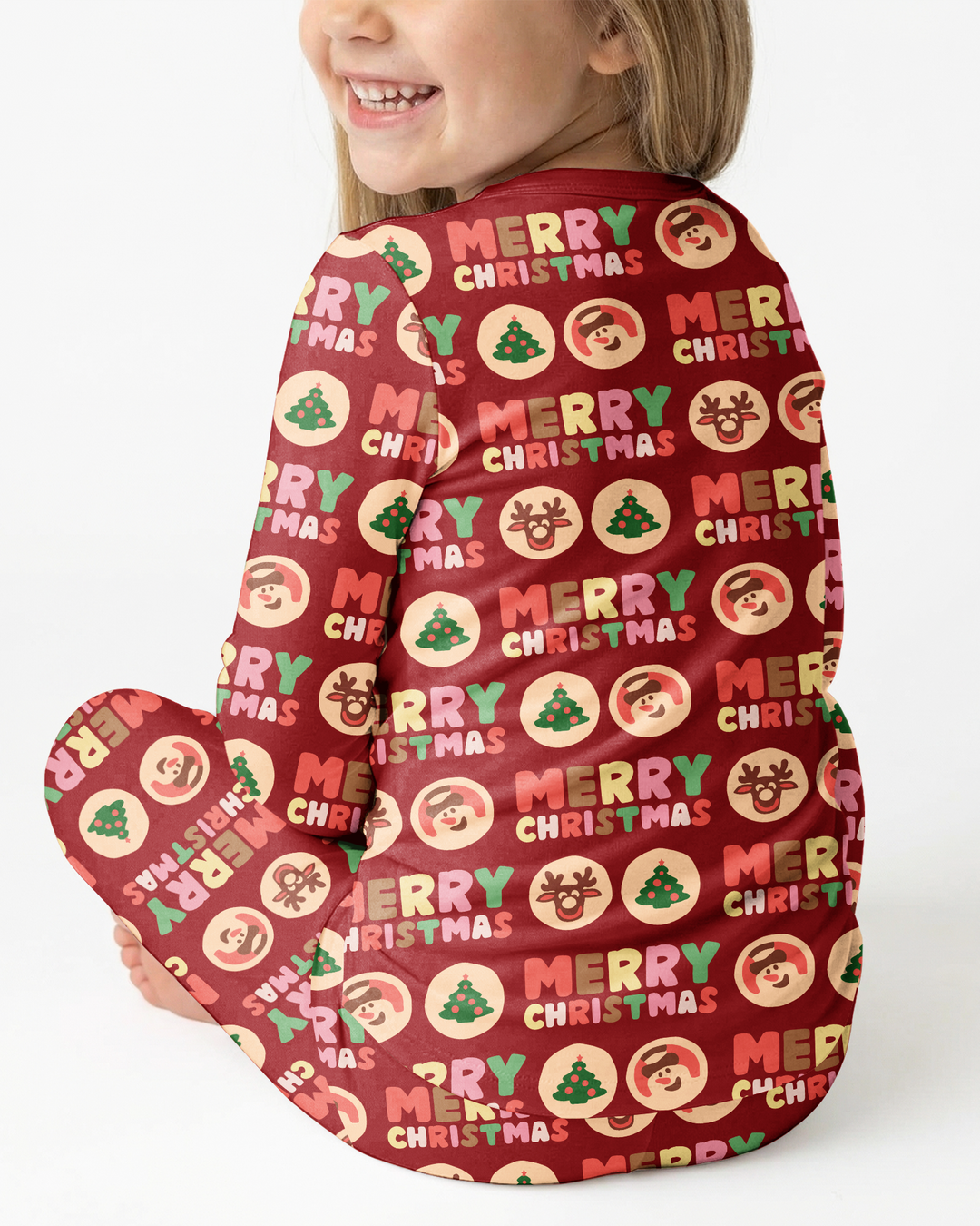Merry Christmas Cookies Bamboo Two Piece Long Sleeve Pajama Set