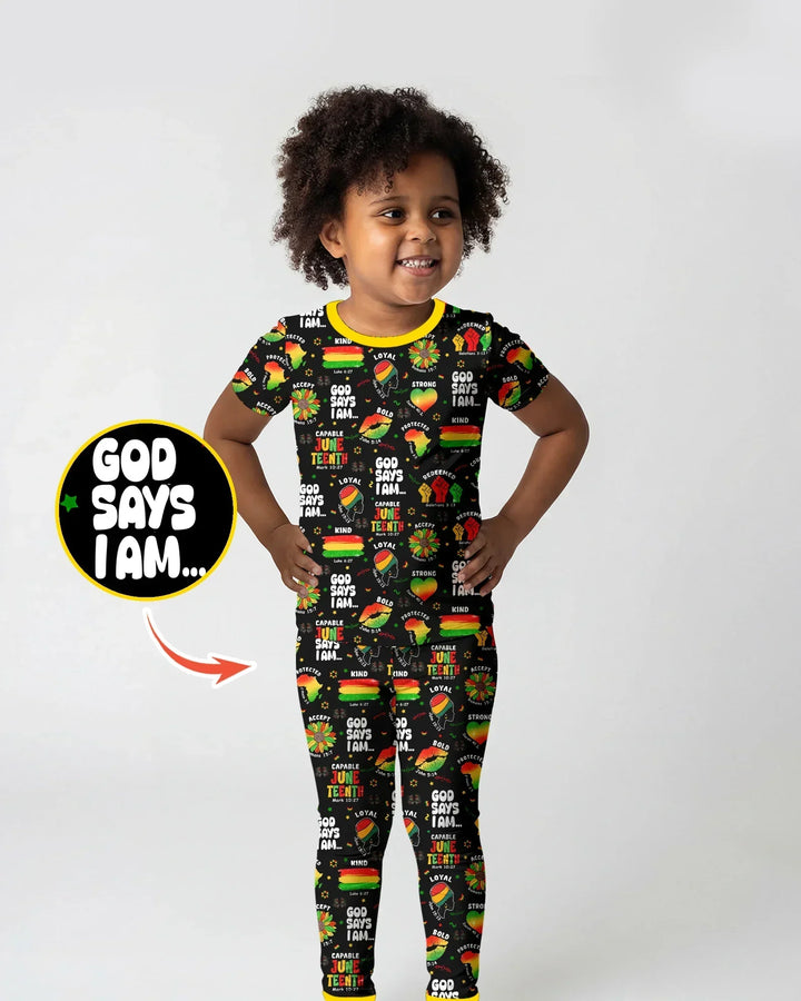 Zweiteiliges, kurzärmliges Pyjama-Set mit Marienkäfern