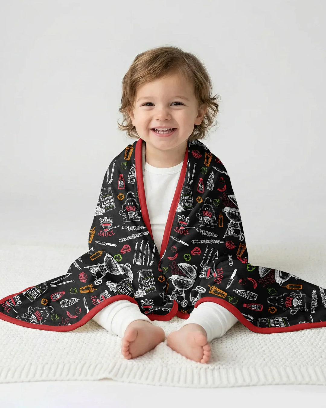 Backyard BBQ Party Family Matching Bamboo Blanket