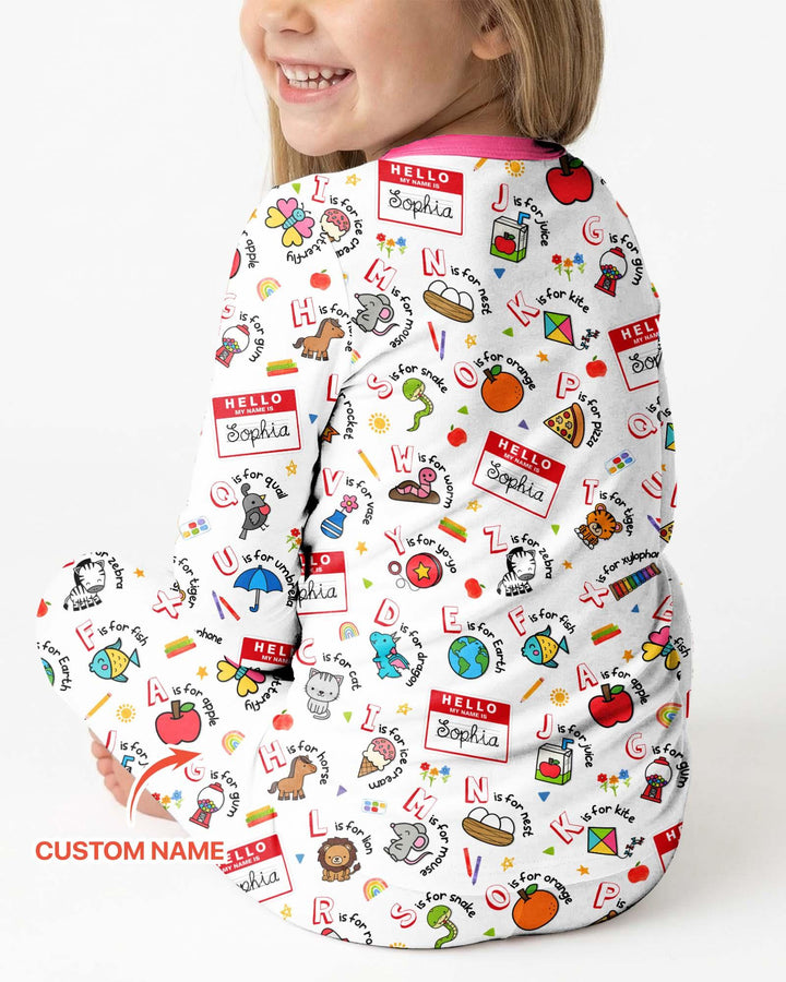 Zweiteiliges Langarm-Pyjama-Set mit Sommerfrüchten