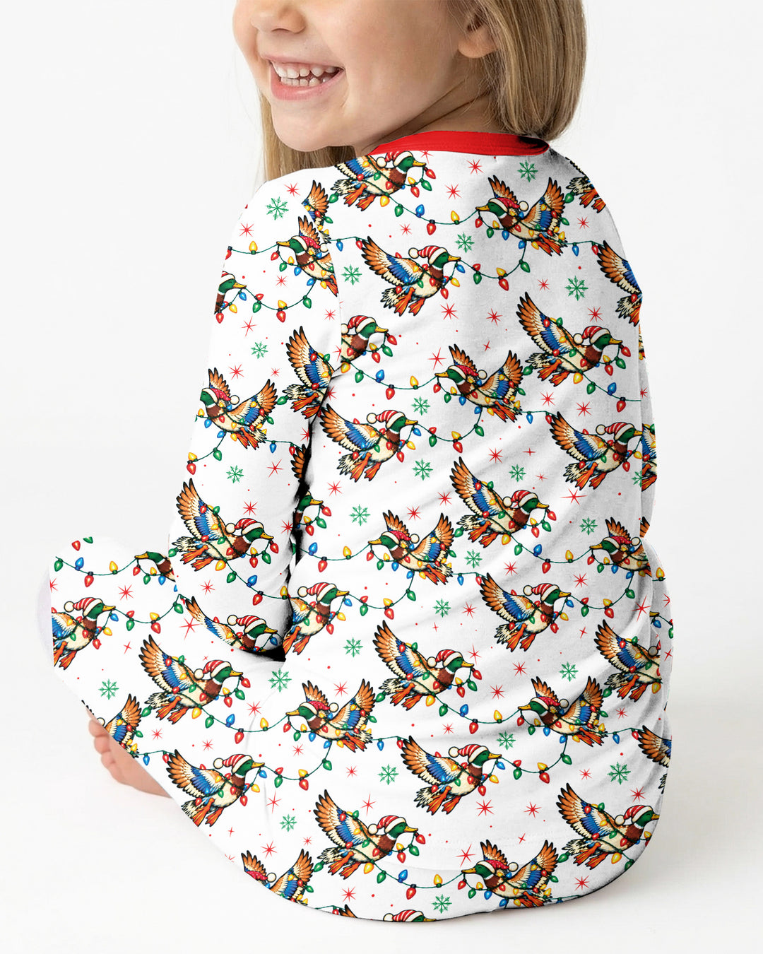 Preppy Christmas Mallard Duck Bamboo Two Piece Long Sleeve Pajama Set