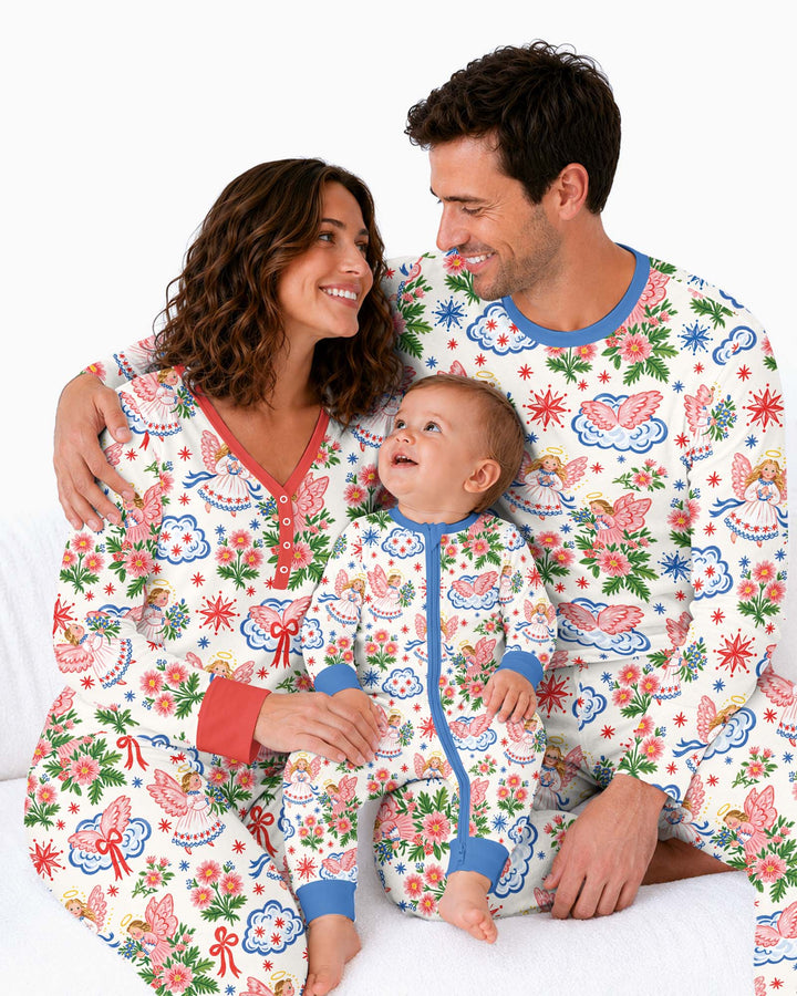 Angel Christmas Bamboo Women Pajama Set
