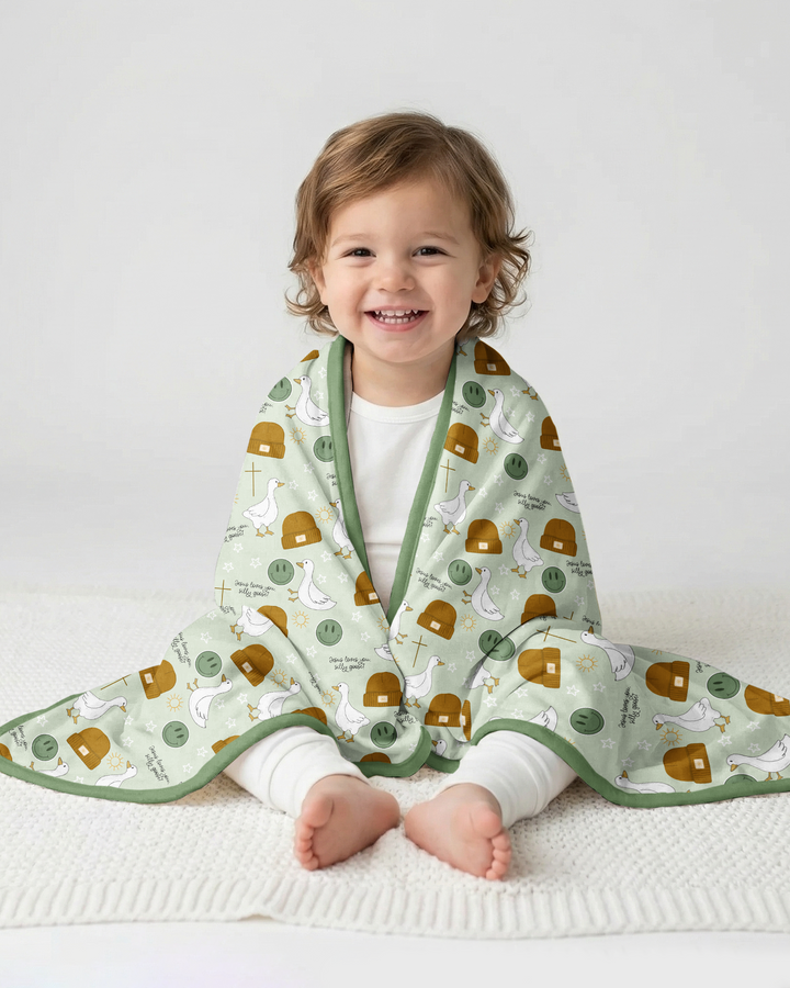 Jesus Loves You Silly Goose Bamboo Blanket