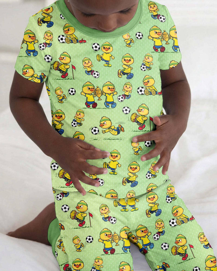 Zweiteiliges, kurzärmliges Pyjama-Set mit Marienkäfern