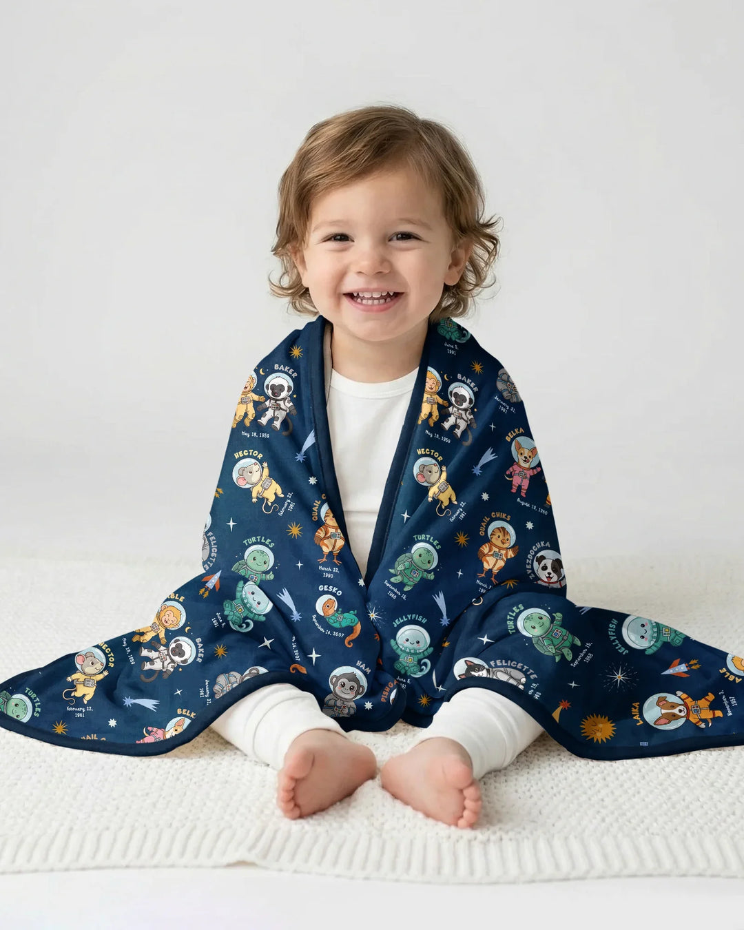 Animal Astronauts Bamboo Blanket