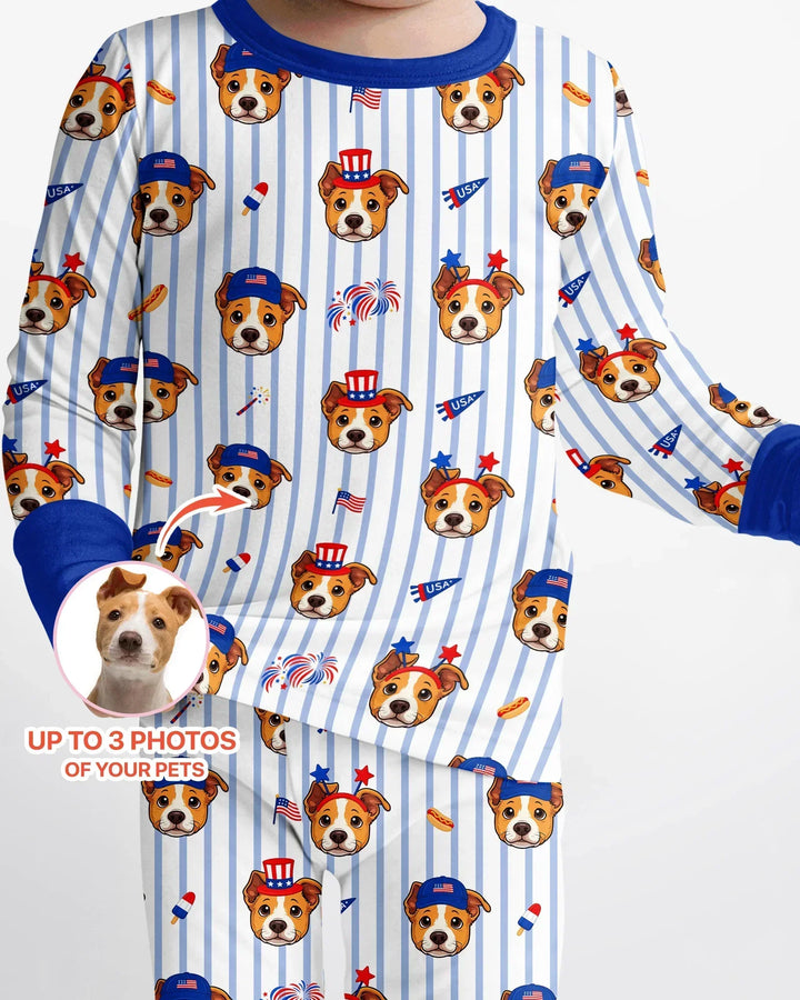 Zweiteiliges Langarm-Pyjama-Set mit Sommerfrüchten