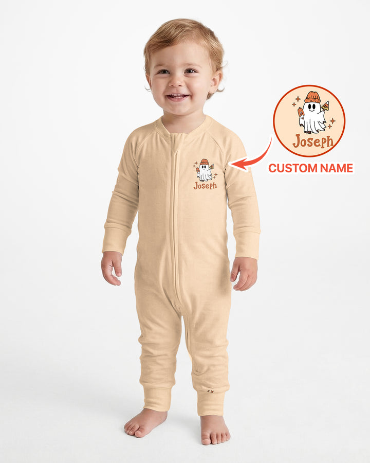 Custom Name Ghost One Spooky Dude Halloween Bamboo Convertible Zippy