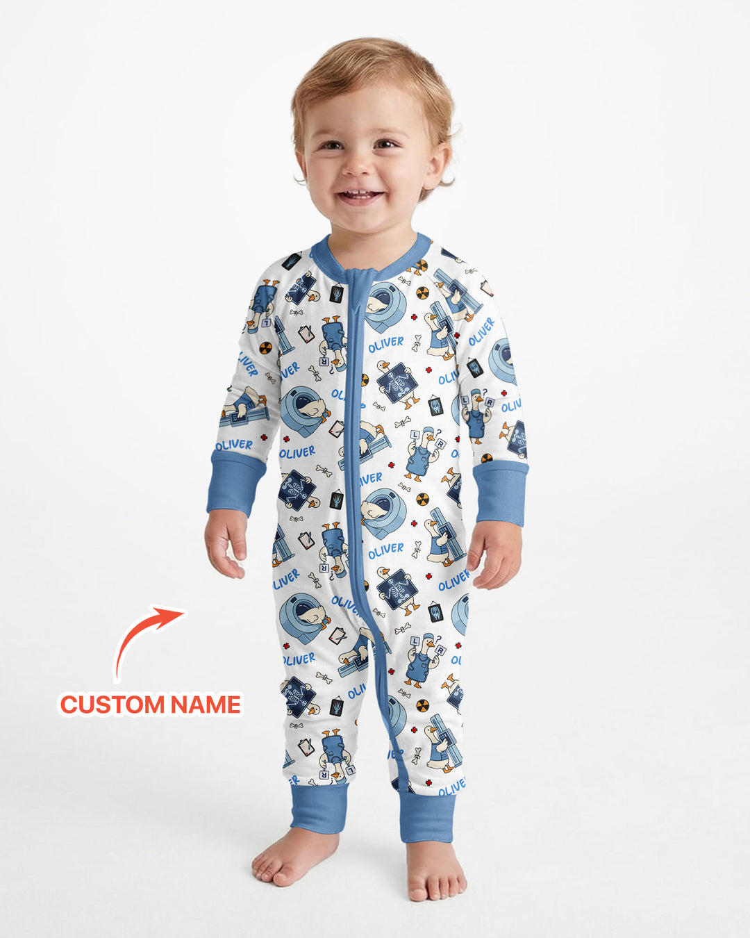 Gerippte Babykleidung mit individuellem Foto - Weich &amp; Skizzenhaft