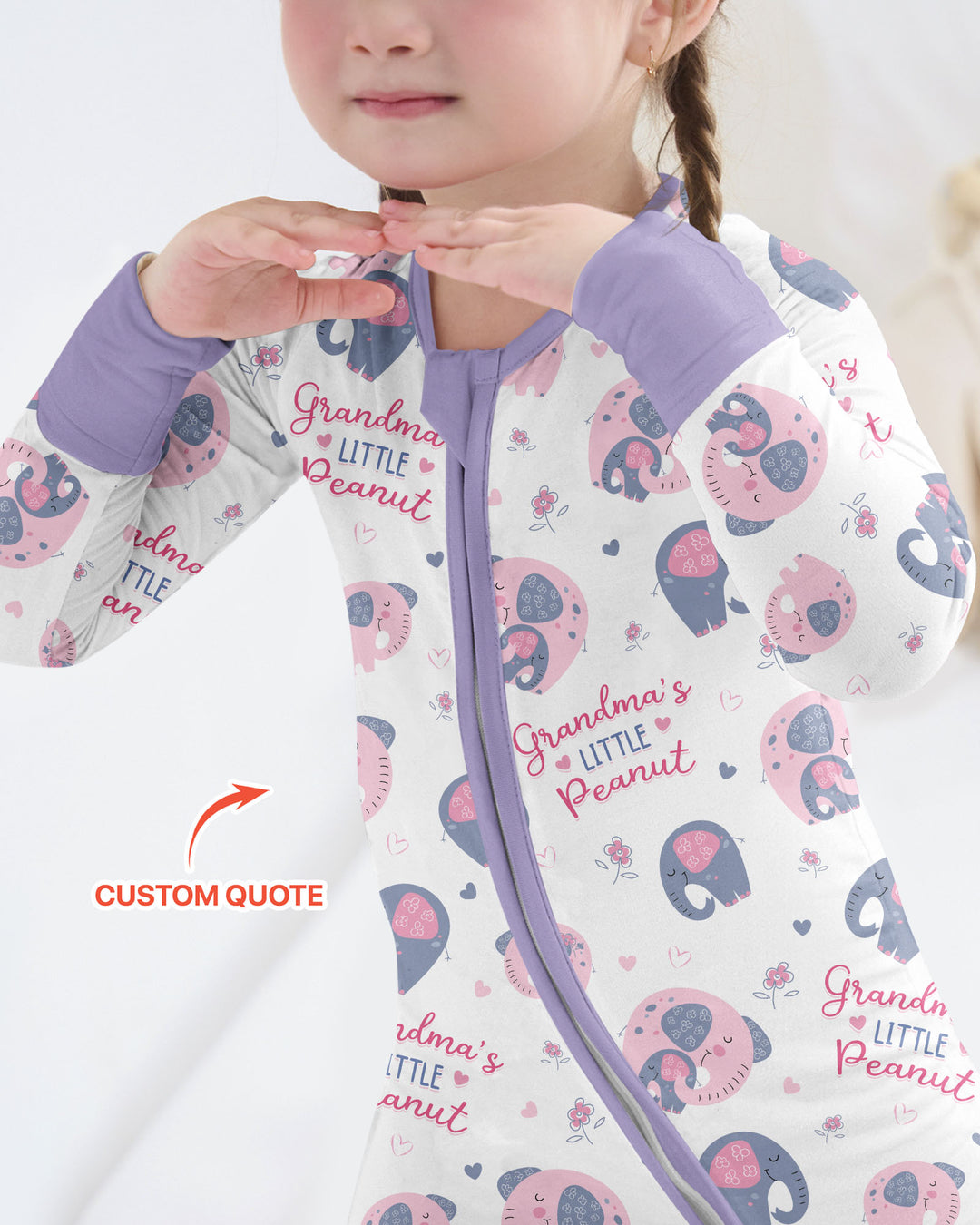 Little Peanut Baby Elephant Bamboo Convertible Zippy