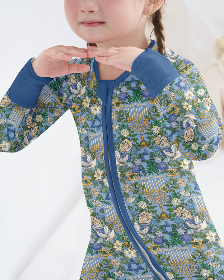 Hanukkah the Festival of Lights Mommy & Me Matching Bamboo Convertible Zippy