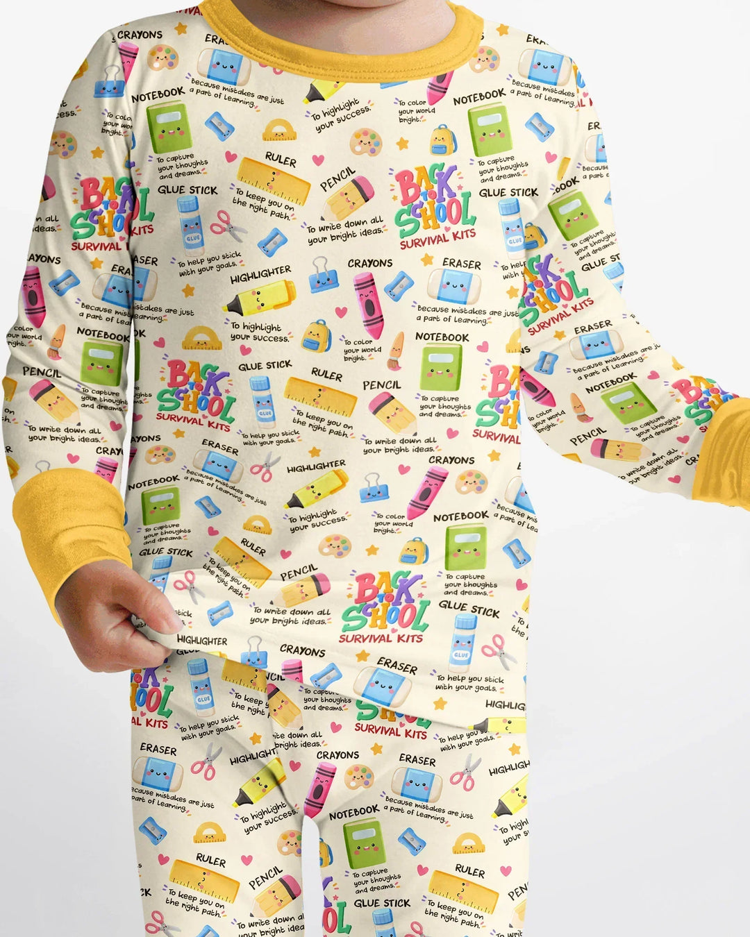 Zweiteiliges Langarm-Pyjama-Set mit Sommerfrüchten