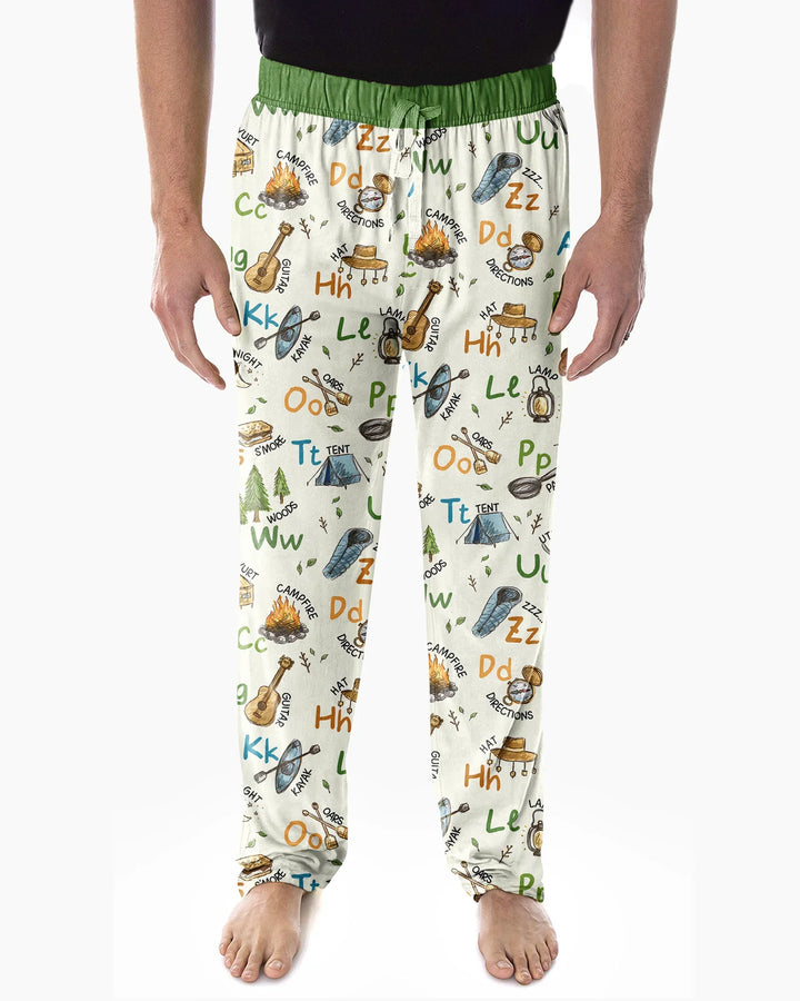 Adventure Alphabet ABCs Summer Camp Bamboo Men's Pajama Set