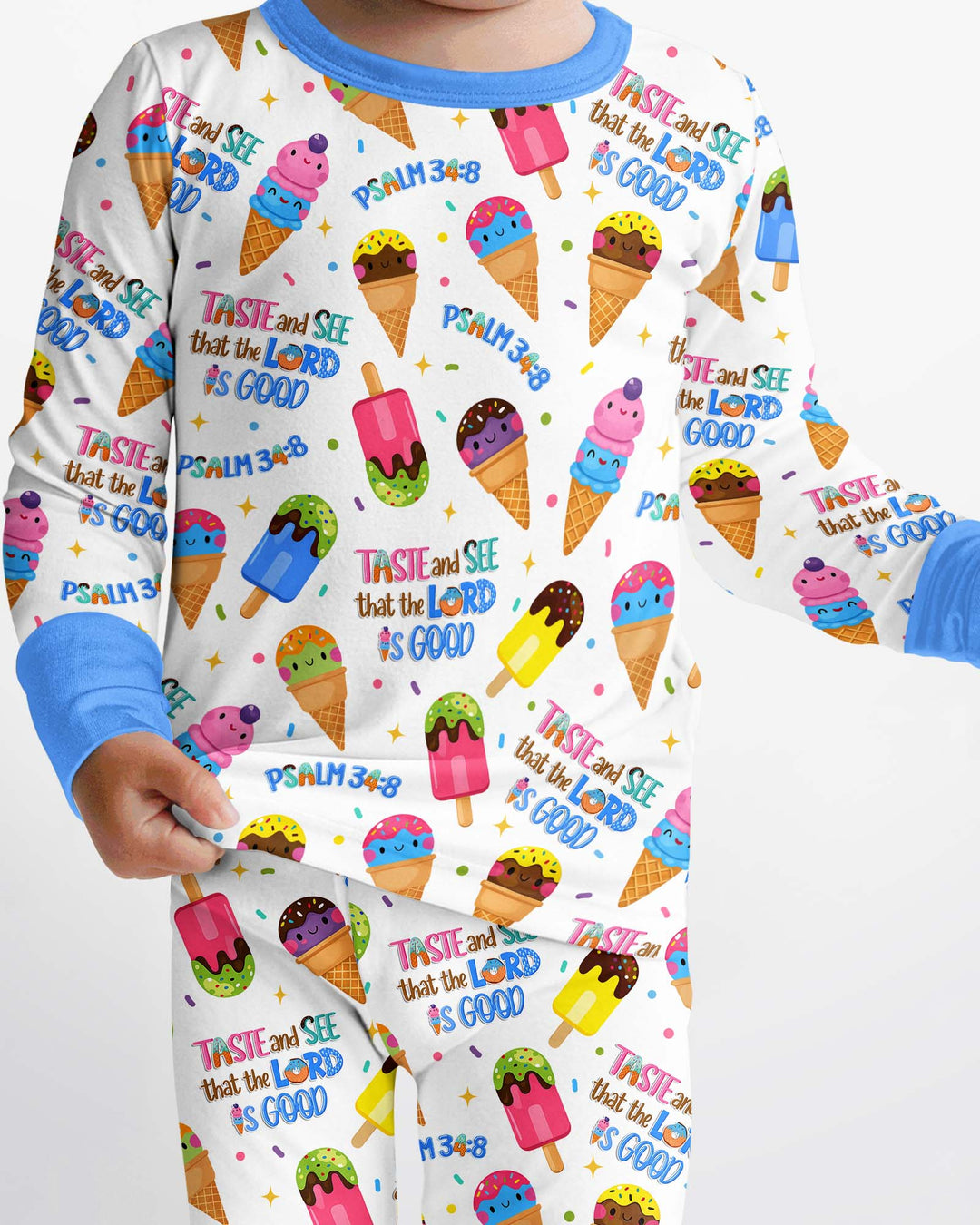Zweiteiliges Langarm-Pyjama-Set mit Sommerfrüchten