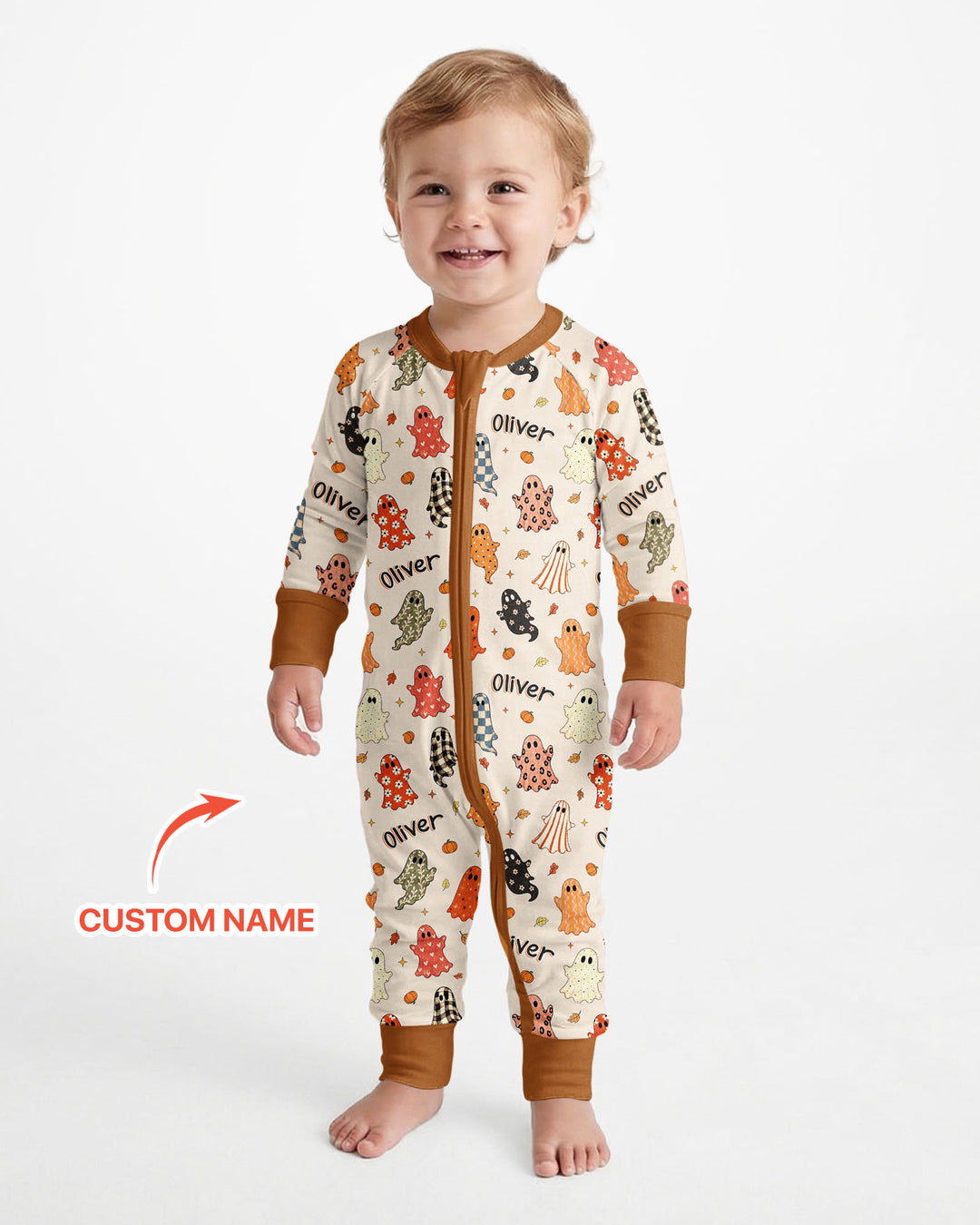 Custom Name Fall Ghost Bamboo Convertible Zippy
