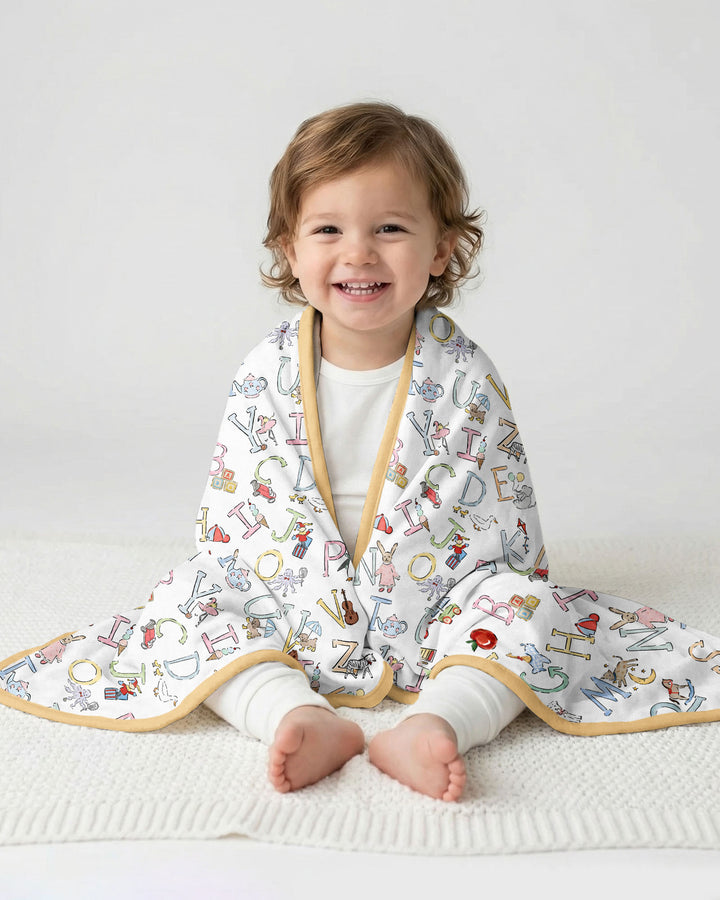 ABC Whimsy Bamboo Blanket