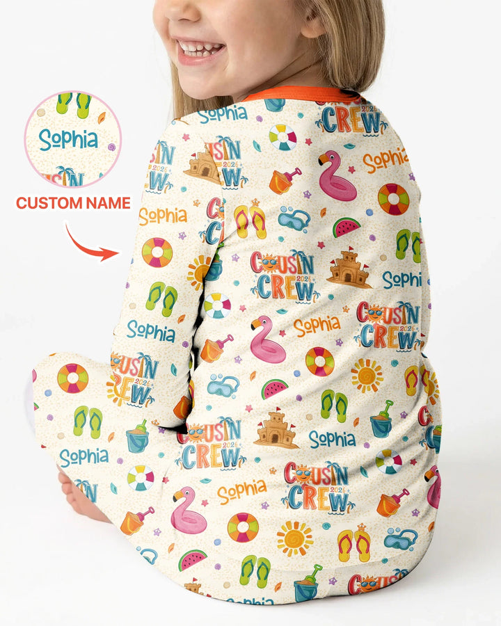 Zweiteiliges Langarm-Pyjama-Set mit Sommerfrüchten