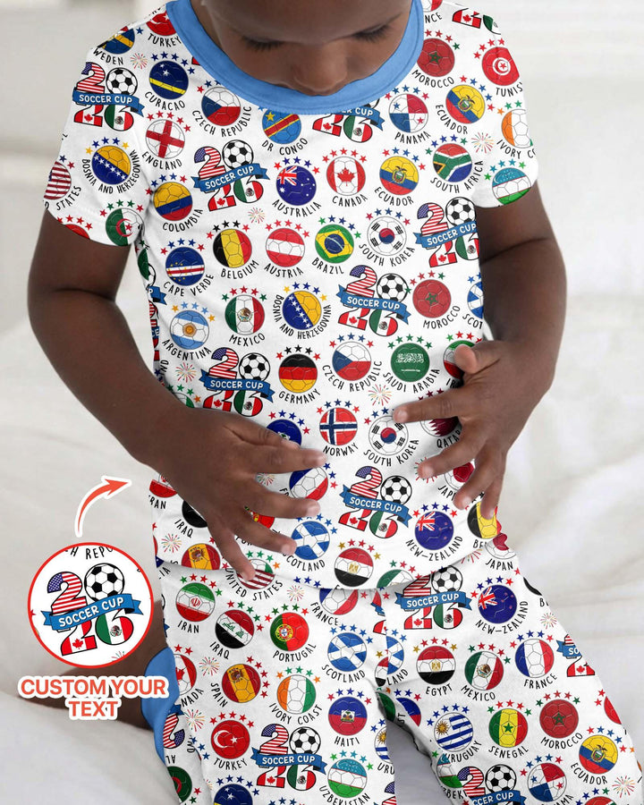 Zweiteiliges, kurzärmliges Pyjama-Set mit Marienkäfern